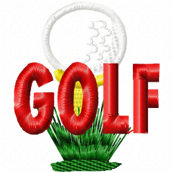 Golf Embroidery Design 10